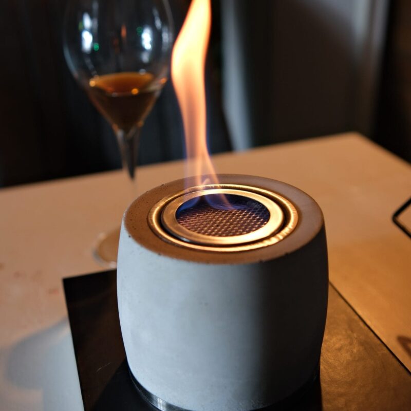 Modern Beton Bioethanol Mini Masaüstü Bioethanol Şömine Gri