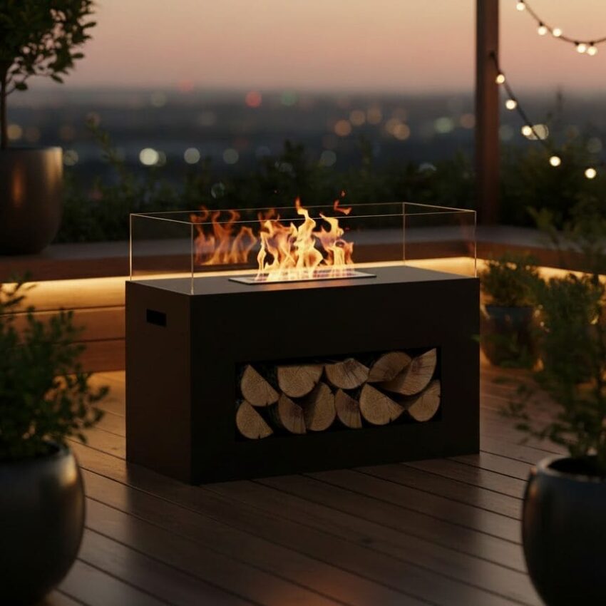 LogHouse Taşınabilir Bioethanol Şömine